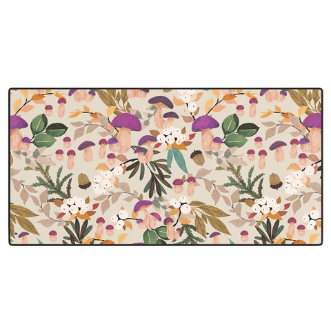 Marta Barragan Camarasa Magic mushroom forest Desk Mat