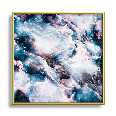 Marta Barragan Camarasa Marble effect Square Metal Framed Art Print