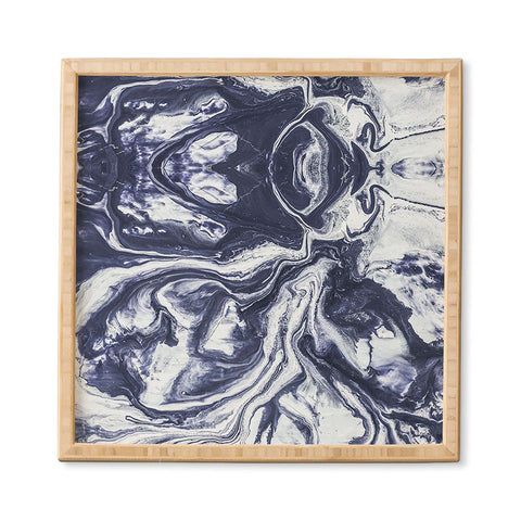 Marta Barragan Camarasa Marble indigo Framed Wall Art