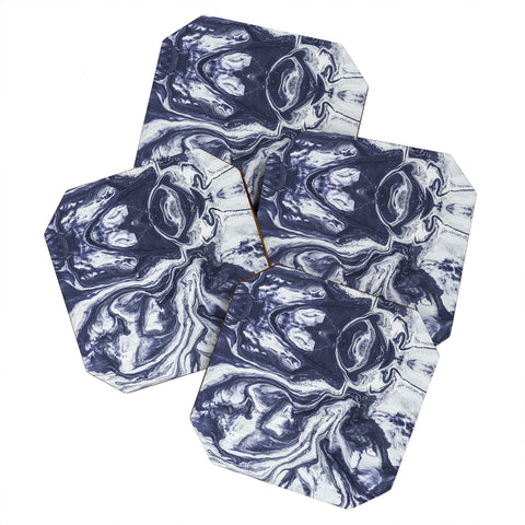 Marta Barragan Camarasa Marble indigo Coaster Set