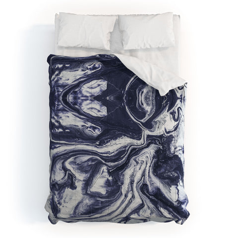 Marta Barragan Camarasa Marble indigo Comforter