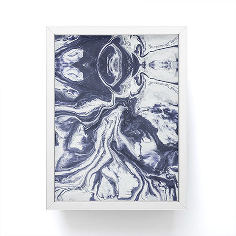 Marta Barragan Camarasa Marble indigo Framed Mini Art Print