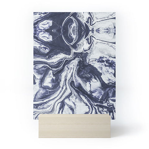 Marta Barragan Camarasa Marble indigo Mini Art Print