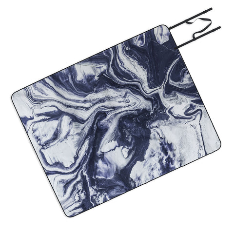 Marta Barragan Camarasa Marble indigo Picnic Blanket