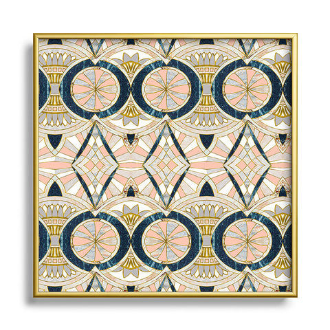 Marta Barragan Camarasa Marble mosaic pattern Square Metal Framed Art Print