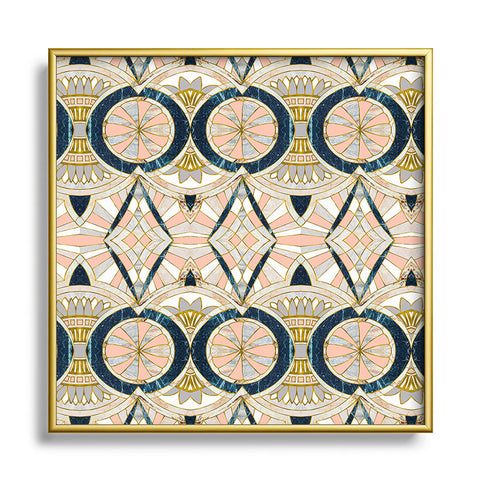 Marta Barragan Camarasa Marble mosaic pattern Square Metal Framed Art Print