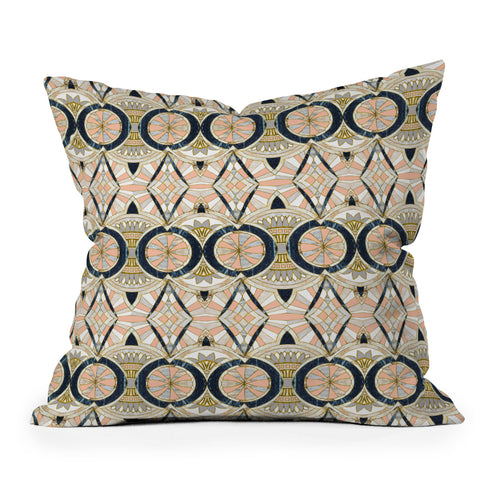Marta Barragan Camarasa Marble mosaic pattern Throw Pillow