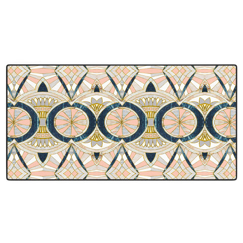 Marta Barragan Camarasa Marble mosaic pattern Desk Mat