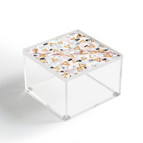 Marta Barragan Camarasa Marble shapes and triangles Acrylic Box