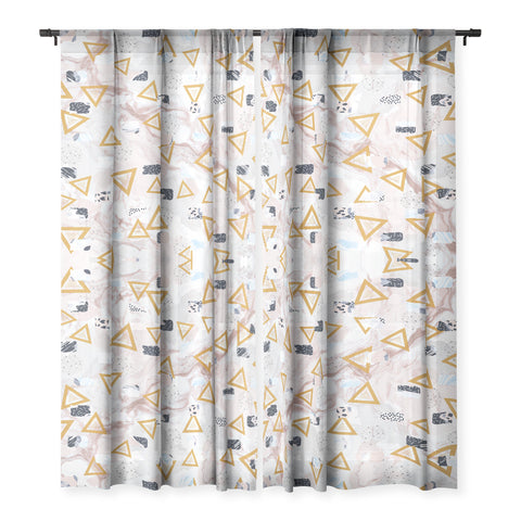 Marta Barragan Camarasa Marble shapes and triangles Sheer Non Repeat