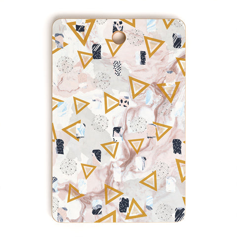 Marta Barragan Camarasa Marble shapes and triangles Cutting Board Rectangle