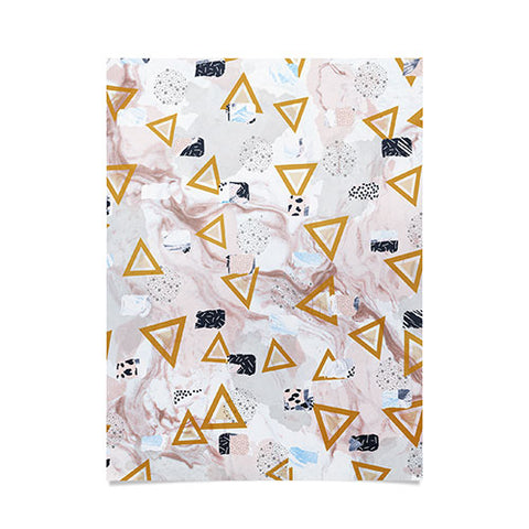 Marta Barragan Camarasa Marble shapes and triangles Poster