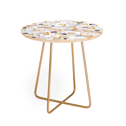 Marta Barragan Camarasa Marble shapes and triangles Round Side Table