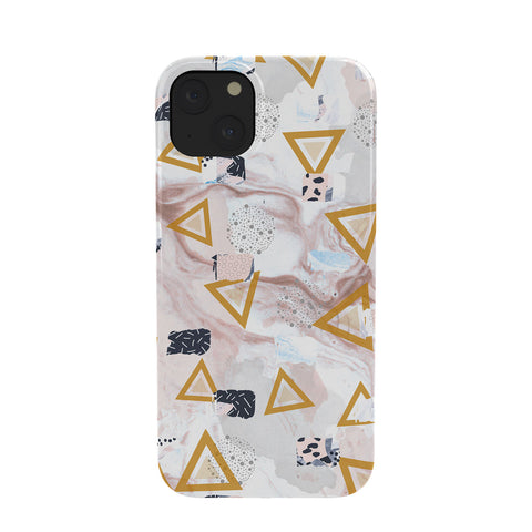 Marta Barragan Camarasa Marble shapes and triangles Phone Case