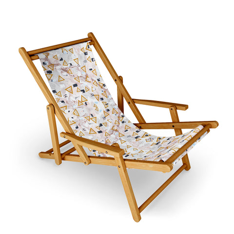 Marta Barragan Camarasa Marble shapes and triangles Sling Chair