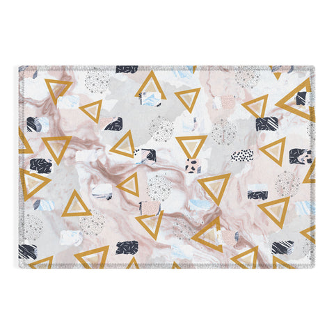 Marta Barragan Camarasa Marble shapes and triangles Outdoor Rug