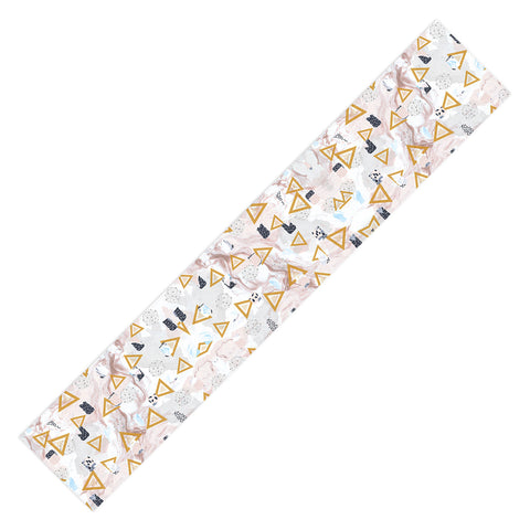 Marta Barragan Camarasa Marble shapes and triangles Table Runner