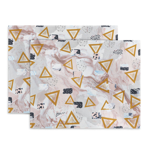 Marta Barragan Camarasa Marble shapes and triangles Placemat