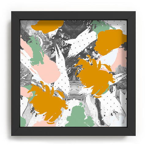 Marta Barragan Camarasa Marbled abstract in the colors Recessed Framing Square