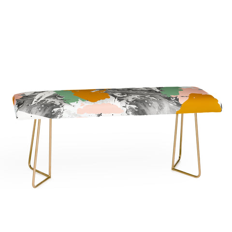 Marta Barragan Camarasa Marbled abstract in the colors Bench