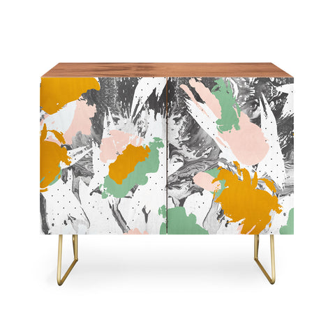 Marta Barragan Camarasa Marbled abstract in the colors Credenza