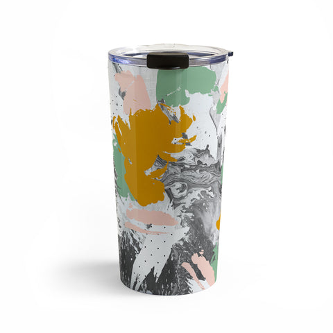 Marta Barragan Camarasa Marbled abstract in the colors Travel Mug