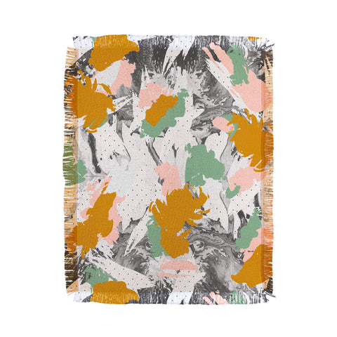 Marta Barragan Camarasa Marbled abstract in the colors Throw Blanket