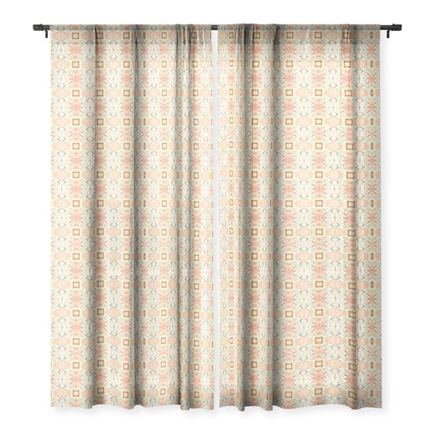 Marta Barragan Camarasa Marbled geometric mosaic pattern Sheer Window Curtain