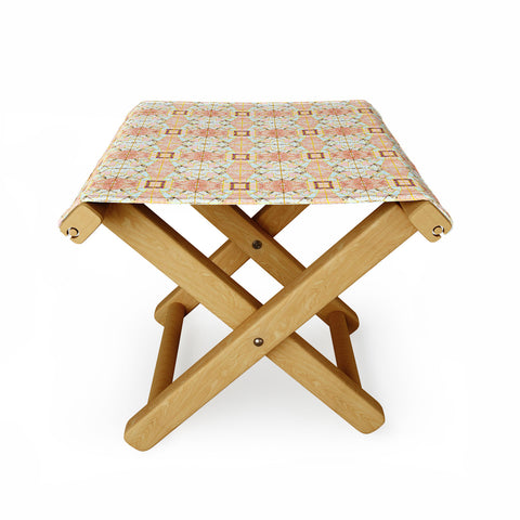Marta Barragan Camarasa Marbled geometric mosaic pattern Folding Stool