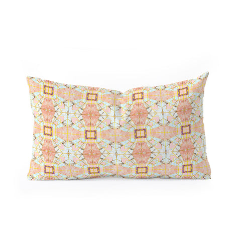 Marta Barragan Camarasa Marbled geometric mosaic pattern Oblong Throw Pillow