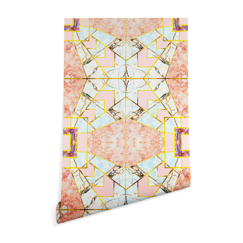 Marta Barragan Camarasa Marbled geometric mosaic pattern Wallpaper