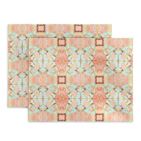 Marta Barragan Camarasa Marbled geometric mosaic pattern Placemat