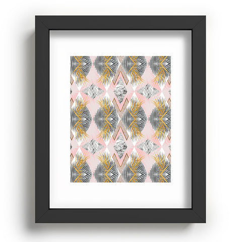 Marta Barragan Camarasa Marbled tropical geometric pattern 01 Recessed Framing Rectangle