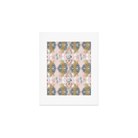 Marta Barragan Camarasa Marbled tropical geometric pattern 01 Art Print