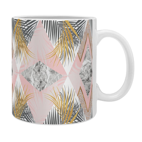 Marta Barragan Camarasa Marbled tropical geometric pattern 01 Coffee Mug