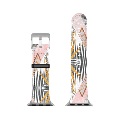 Marta Barragan Camarasa Marbled tropical geometric pattern 01 Apple Watch Band