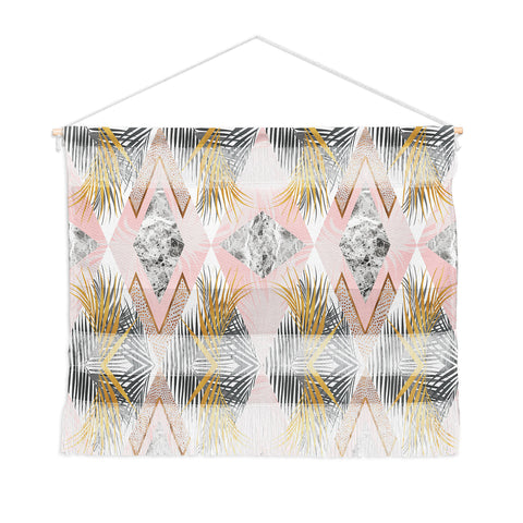 Marta Barragan Camarasa Marbled tropical geometric pattern 01 Wall Hanging Landscape