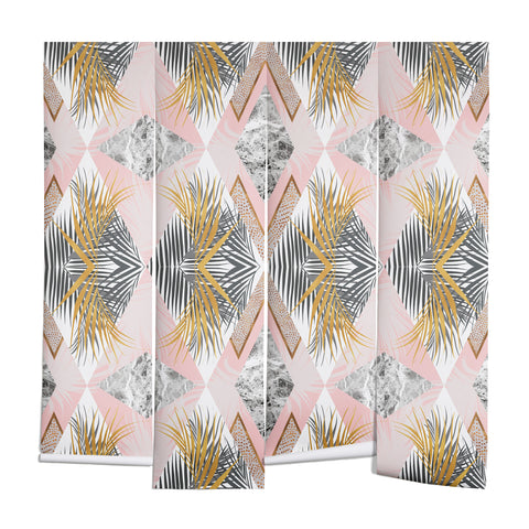 Marta Barragan Camarasa Marbled tropical geometric pattern 01 Wall Mural