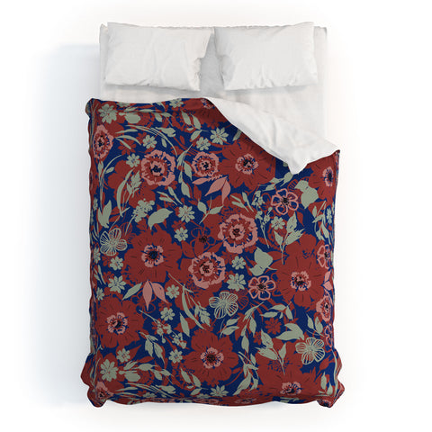 Marta Barragan Camarasa Meadow red garden 23 Duvet Cover