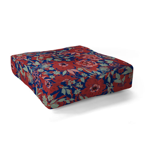 Marta Barragan Camarasa Meadow red garden 23 Floor Pillow Square