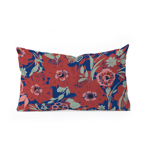 Marta Barragan Camarasa Meadow red garden 23 Oblong Throw Pillow