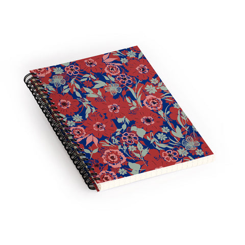 Marta Barragan Camarasa Meadow red garden 23 Spiral Notebook