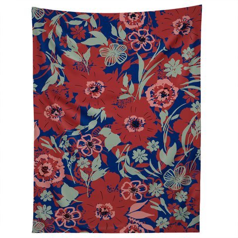 Marta Barragan Camarasa Meadow red garden 23 Tapestry