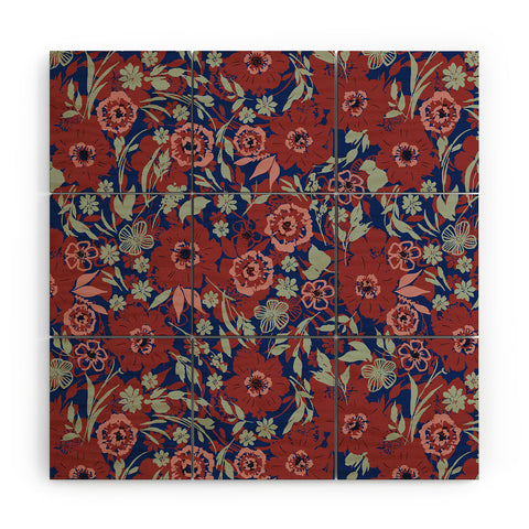 Marta Barragan Camarasa Meadow red garden 23 Wood Wall Mural