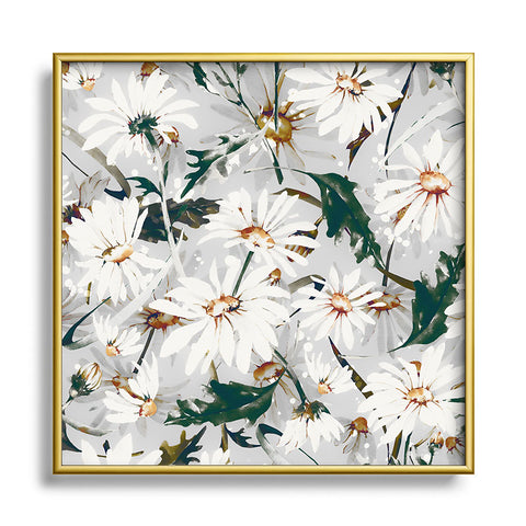 Marta Barragan Camarasa Meadow wild daisies I Metal Square Framed Art Print