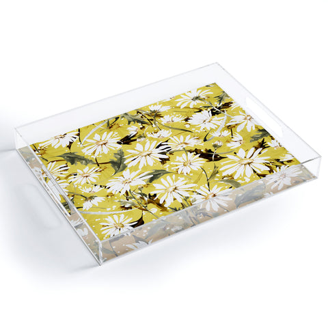 Marta Barragan Camarasa Meadow wild daisies II Acrylic Tray