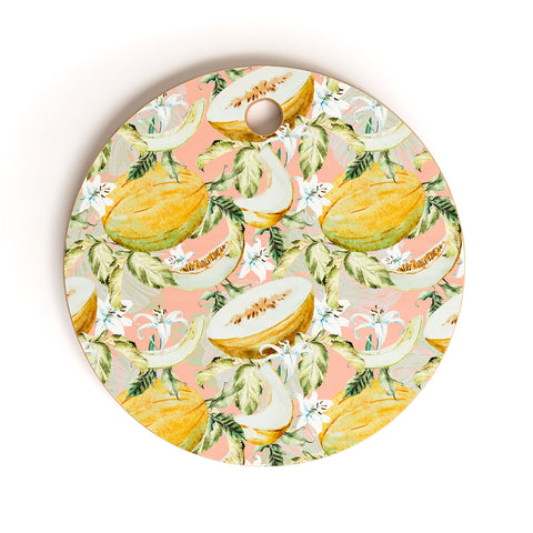 Marta Barragan Camarasa Melon pattern Cutting Board Round