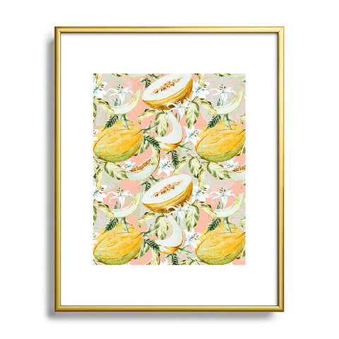 Marta Barragan Camarasa Melon pattern Metal Framed Art Print