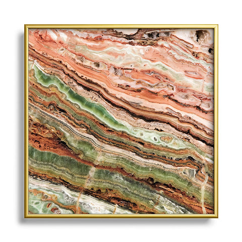 Marta Barragan Camarasa Mineral texture detail Square Metal Framed Art Print