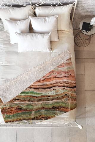 Marta Barragan Camarasa Mineral texture detail Fleece Throw Blanket